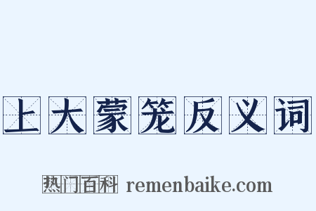 上大蒙笼反义词是什么意思的图片